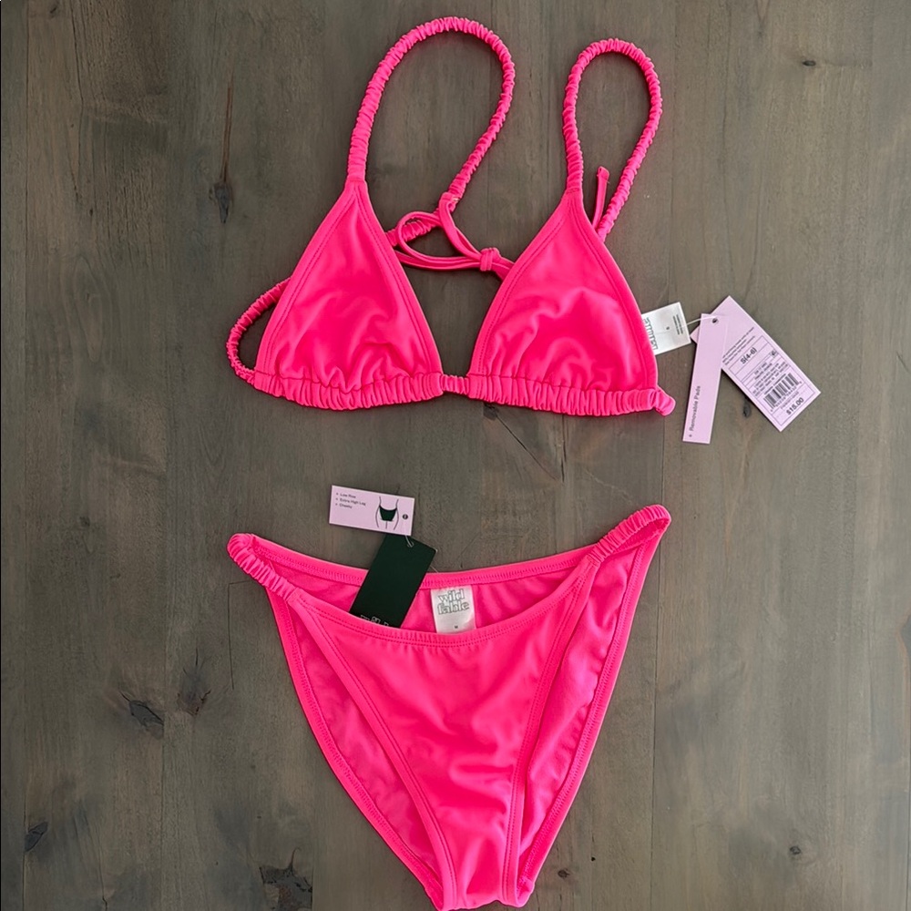 NWT Wild Fable pink bikini set